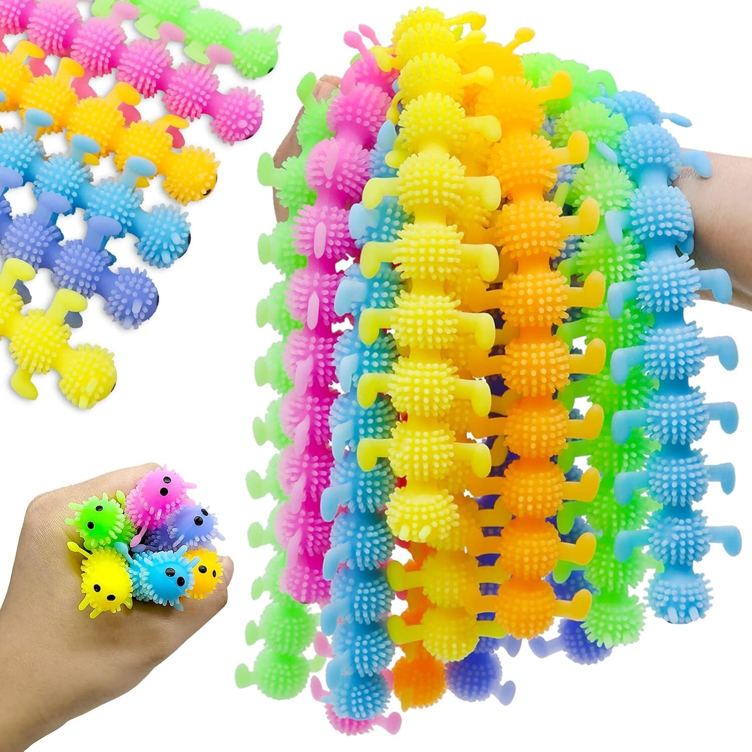 12 PCS Stretchy String Fidget Sensory Toy for Children Day Gift for Kids, Adults