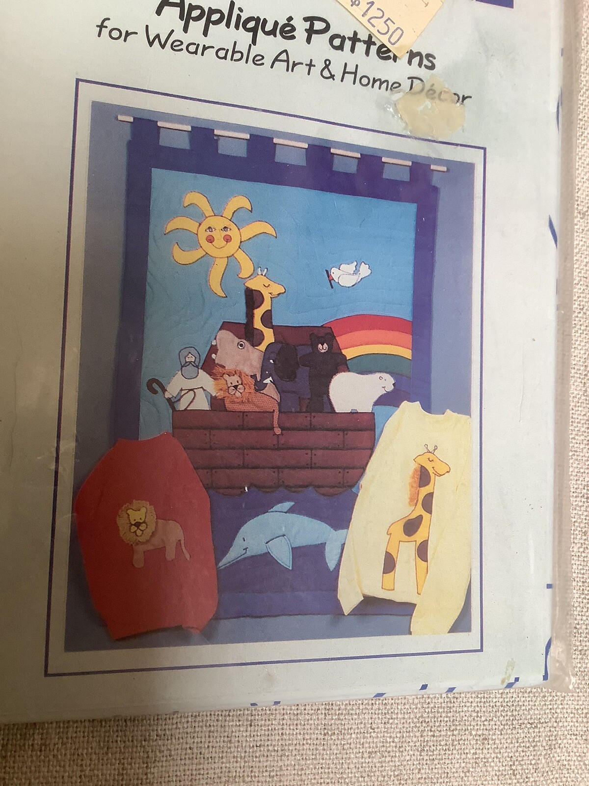 BUILDABLES NOAH'S ARK Applique Quilt Wall Hanging Pillow Pattern