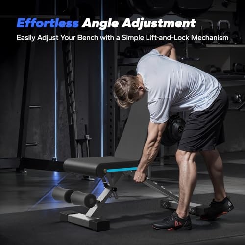 Foldable Weight Bench for Gym - 990 LBS Adjustable - Foldable