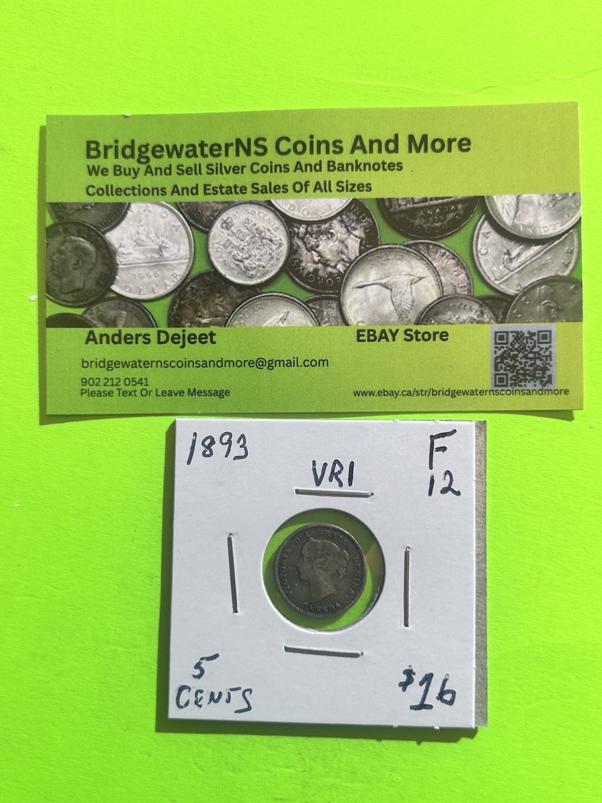 Canada 1893 Queen Victoria Nickel. Sterling Silver. Trending At $16