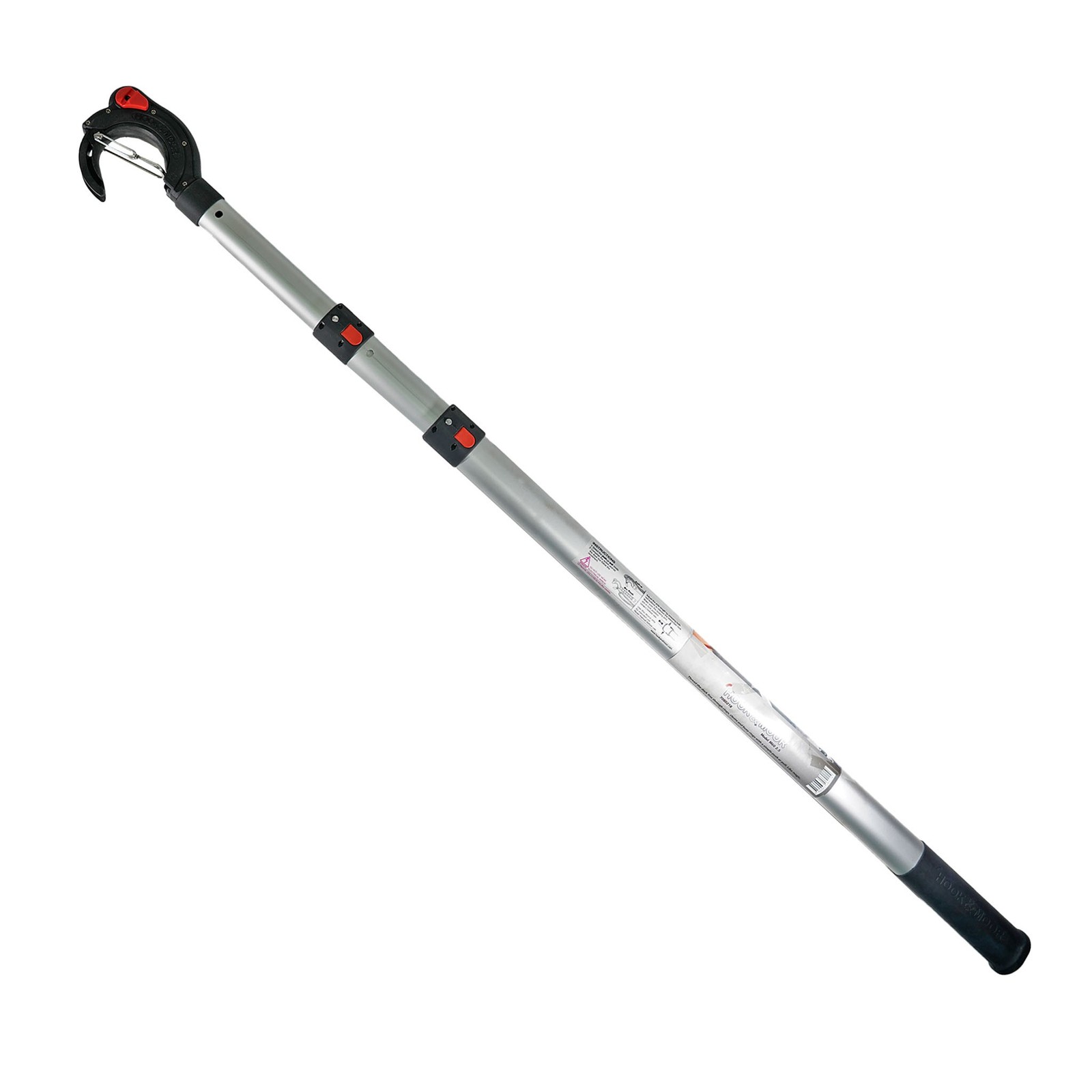 Hook & Moor 8’ Telescoping Boat Hook w/ Moor Hook - Extendable Marine Tool