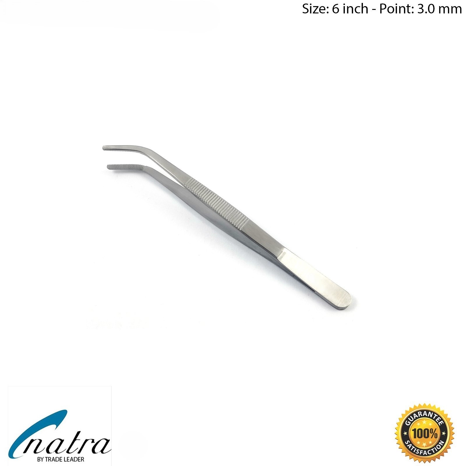 Anatomical Tweezers Curved 15cm Stainless Steel