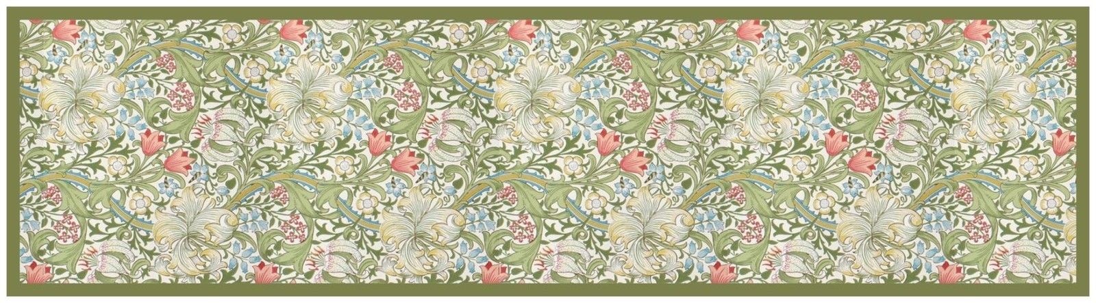 Golden Lily Runner 1 by William Morris Counted Cross Stitch Pattern