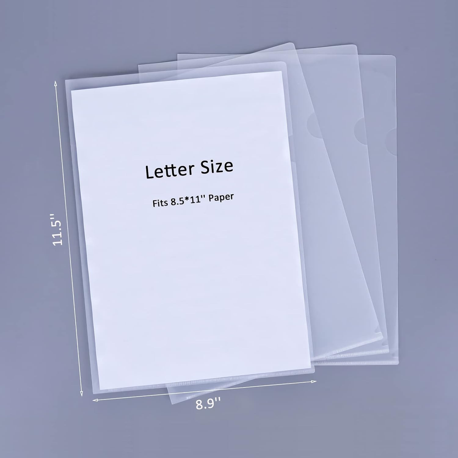 Clear Document Folder Copy Safe Project Pockets Fits 8.5X11 Letter Size US
