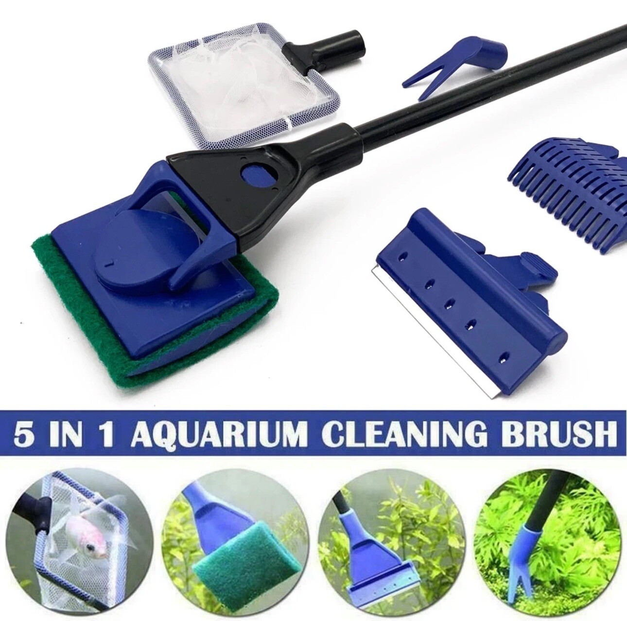 Aqua Tools ~ Aquarium Cleaning Set 5-IN-1 ~ Complete Cleaning Set