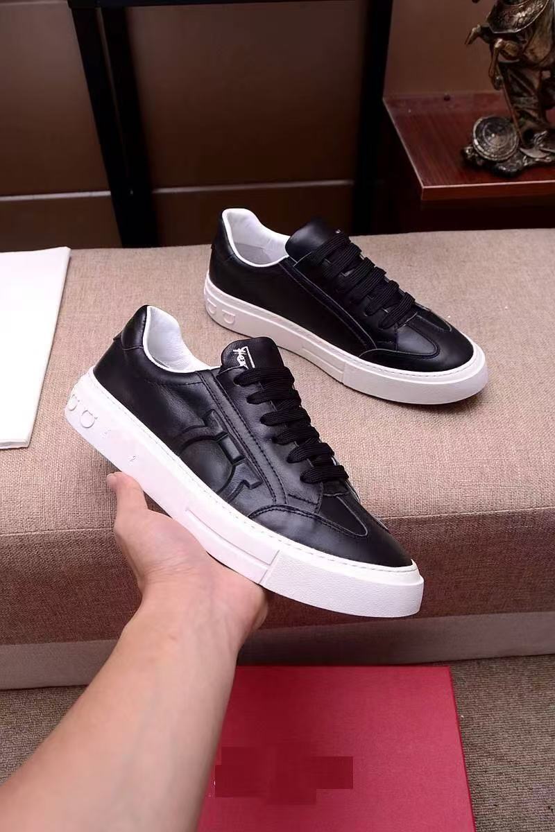 Men's Black & White Casual Board Shoes