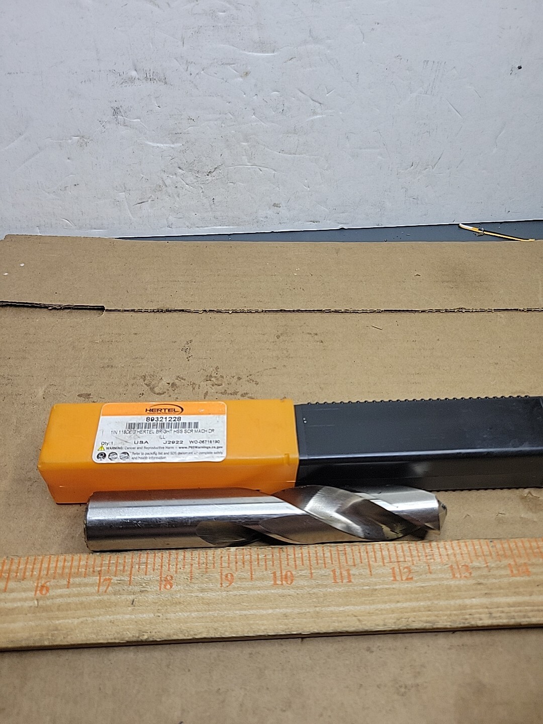 Hertel 1" Diam, 118° Point, Right Hand Cut, Screw Machine Length Drill Bit