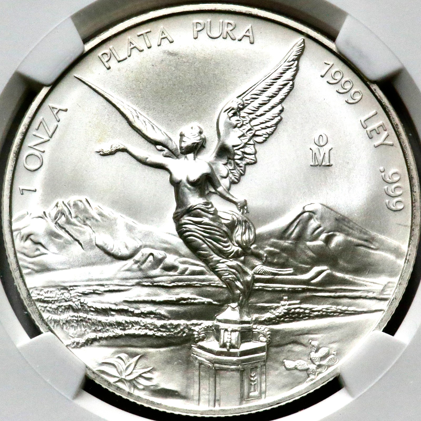 1999Mo Mexico Silver 1 Onza - NGC MS 67 R1088