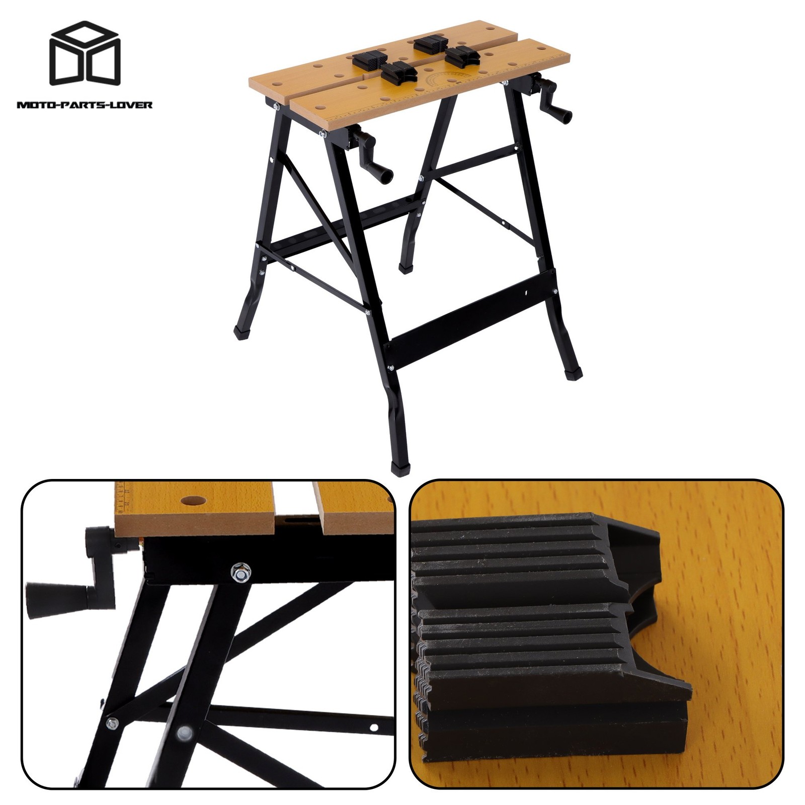 Multi-Purpose Workbench 220Lbs Foldable With Measuring Ruler & Protractor