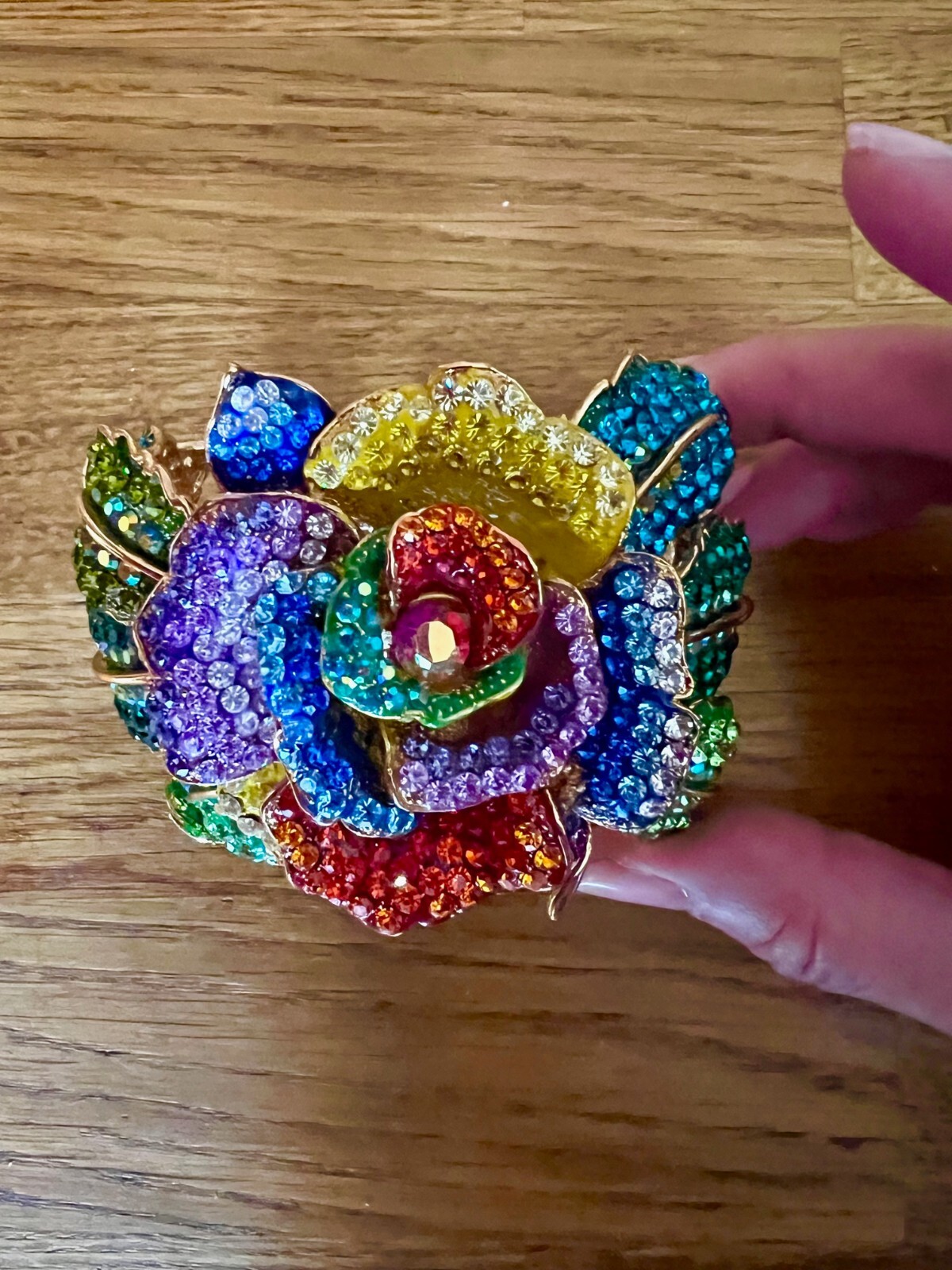 ONE-OF-A-KIND JEWELED CUFF BRACELET