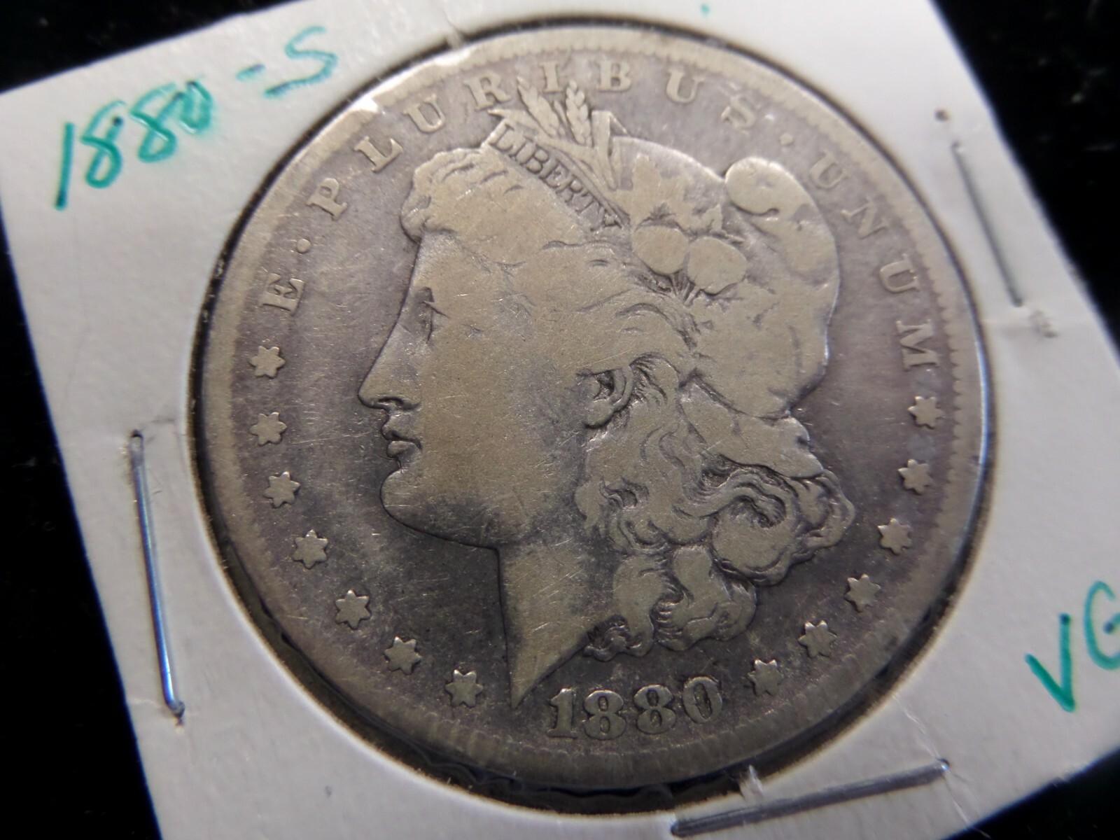 OVERDATE 1880 S MORGAN SILVER DOLLAR $1 COIN