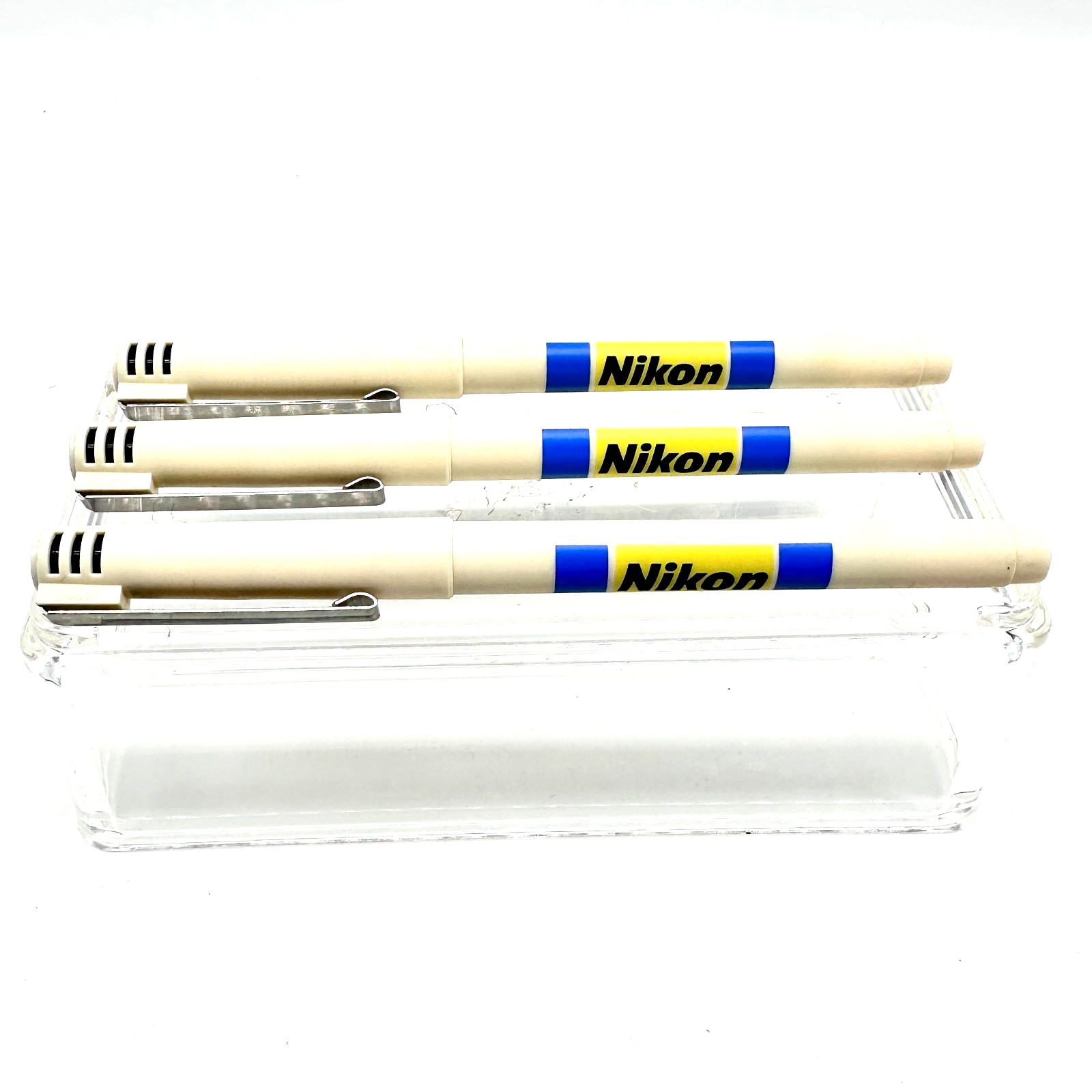 NOS Vintage MINT NIKON Black Ink Pen Fine Point Faber Castell Uniball WORKING