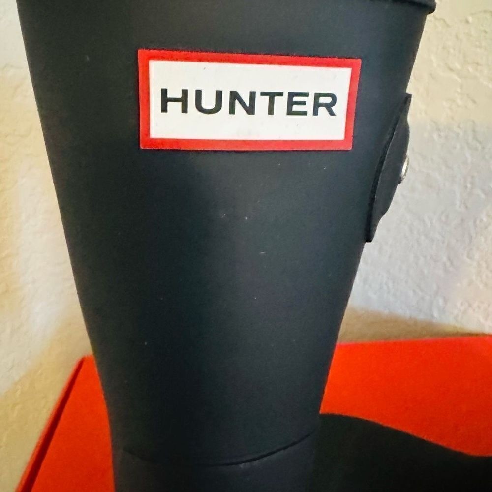 HUNTER Men's Original Short Waterproof Rain Boot, Rubber Black, Size 12, NWT