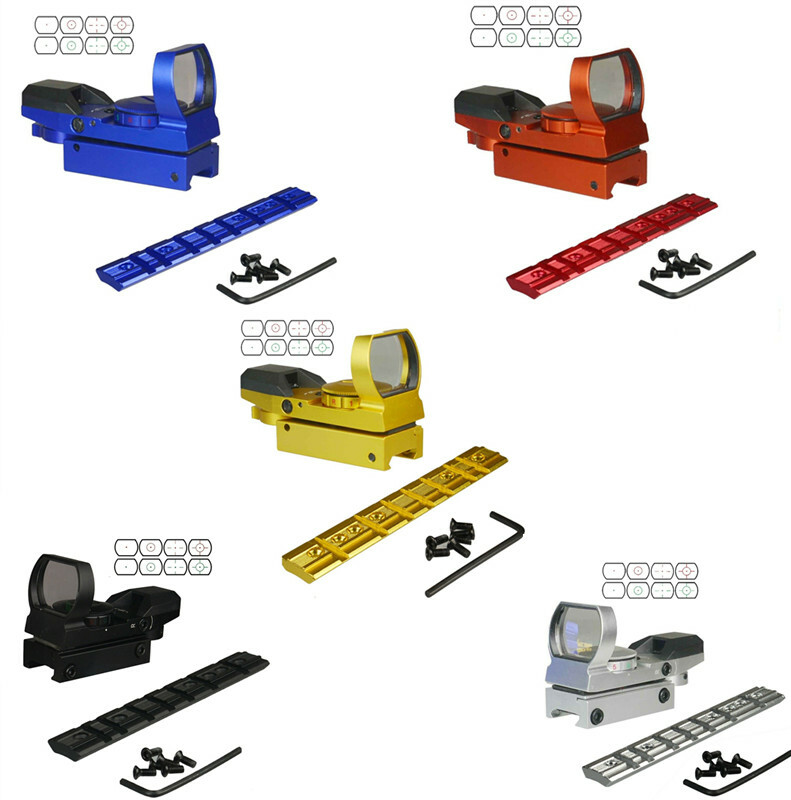 Ruger 1022 Top Weaver Mount With Reflex Dot Sight 4 Adjustable Variations Color