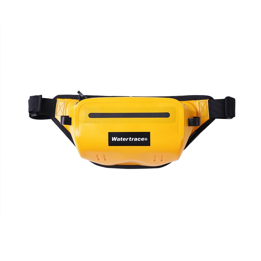 watertrace Waterproof Fanny Pack Snorkeling Bag Waist 53.14 inches, Yellow