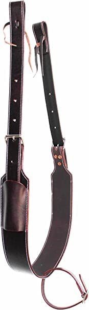 SHOWMEN CRAFT Horse Handcrafted Plain Oiled Brown Leather Back Cinch Rear Fla...
