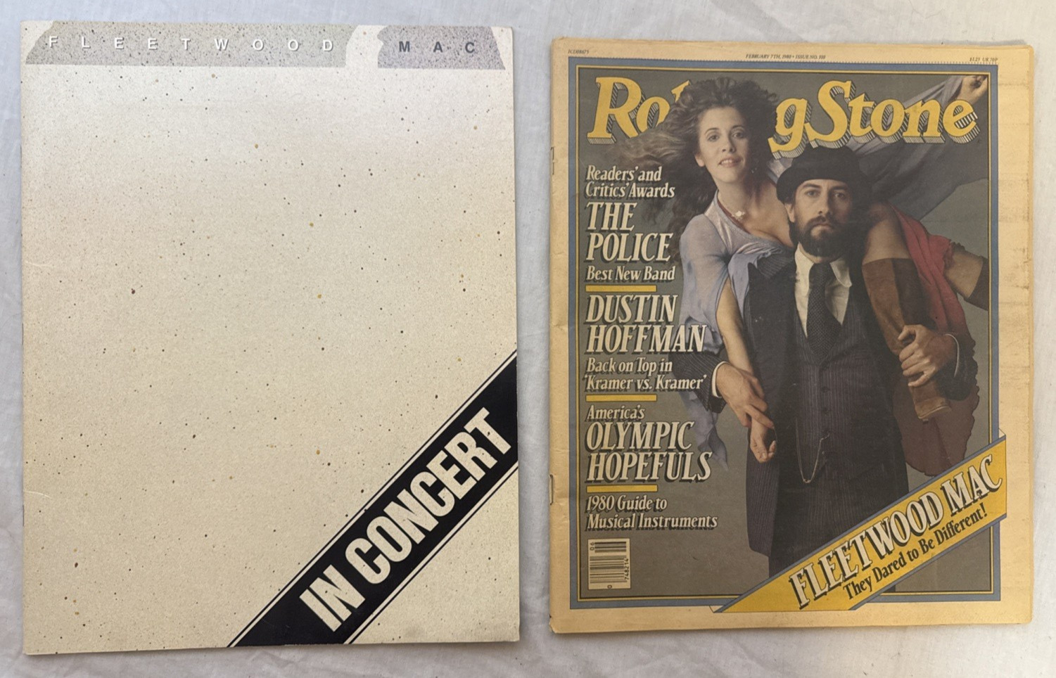 Fleetwood Mac TUSK Concert Program and Rolling Stone Magazine Feb 7 1980 Vintage