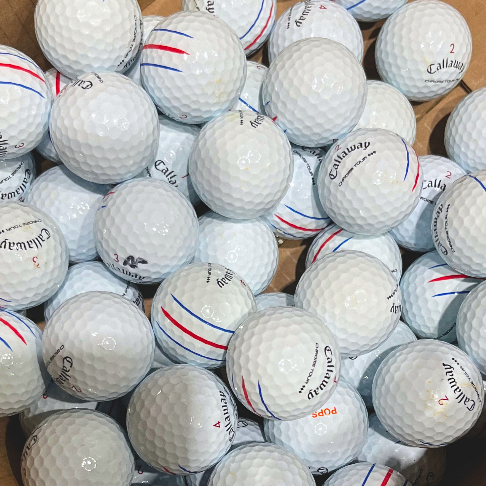 Callaway Chrome Tour Triple Diamond Triple Track AAAA 24 Used Golf Balls 4A