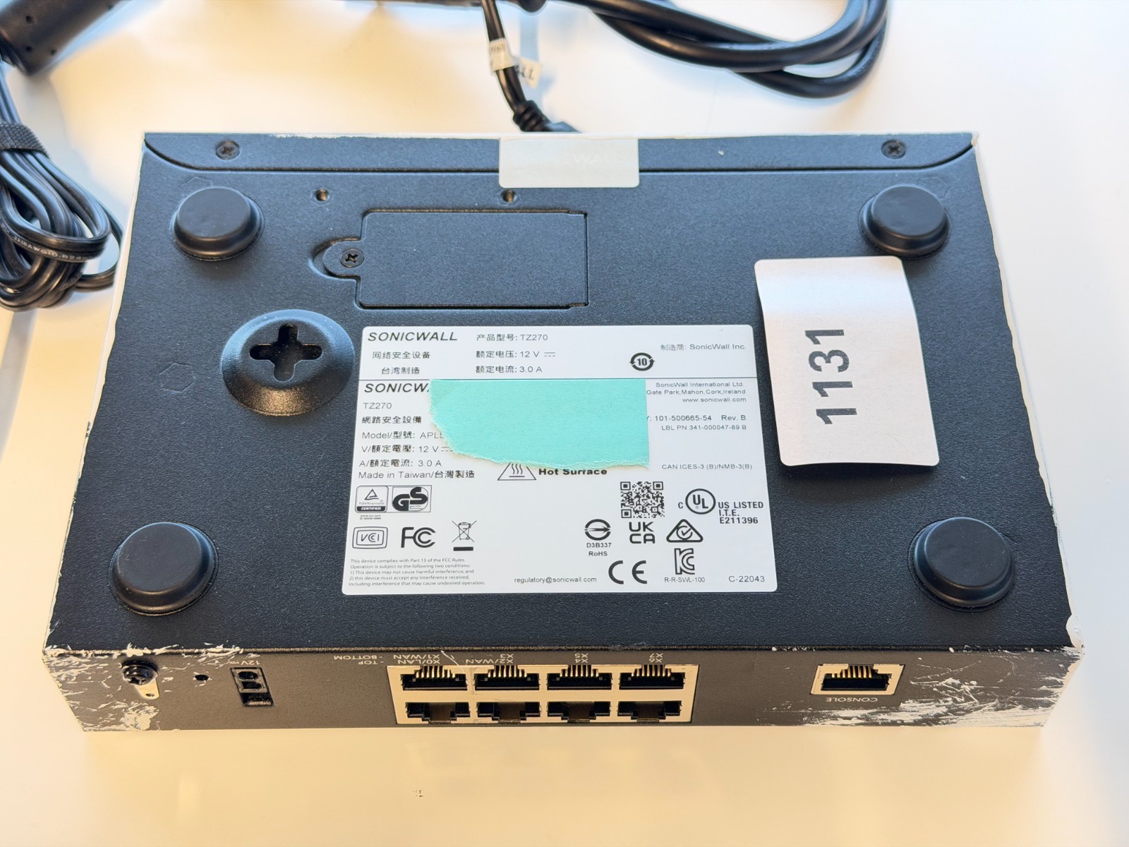 Sonicwall TZ270 Firewall Router - APL57-100 - Fully Reset - Transferable - 1131