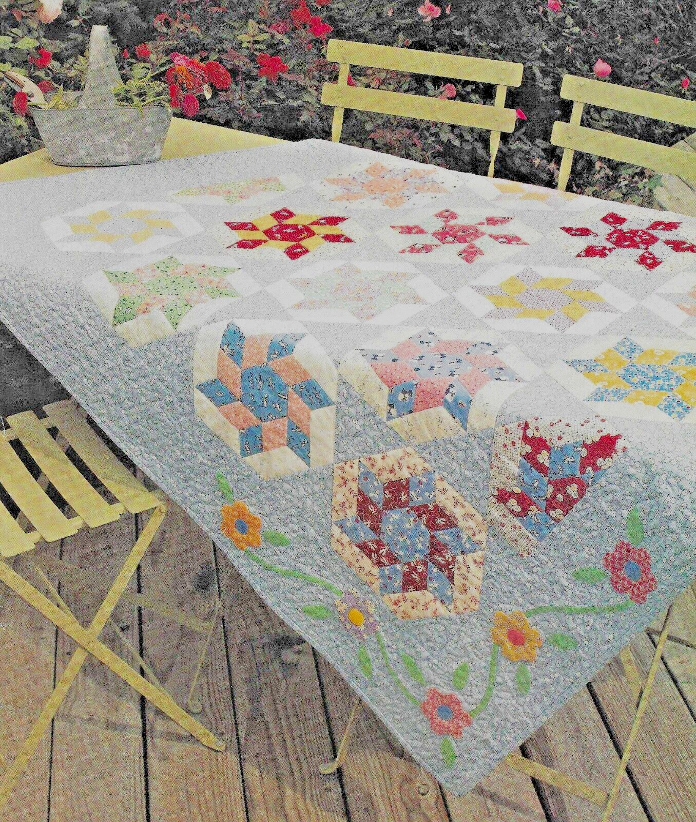 SPIN WHEEL   -------   QUILT  PATTERN FROM A MAGAZINE