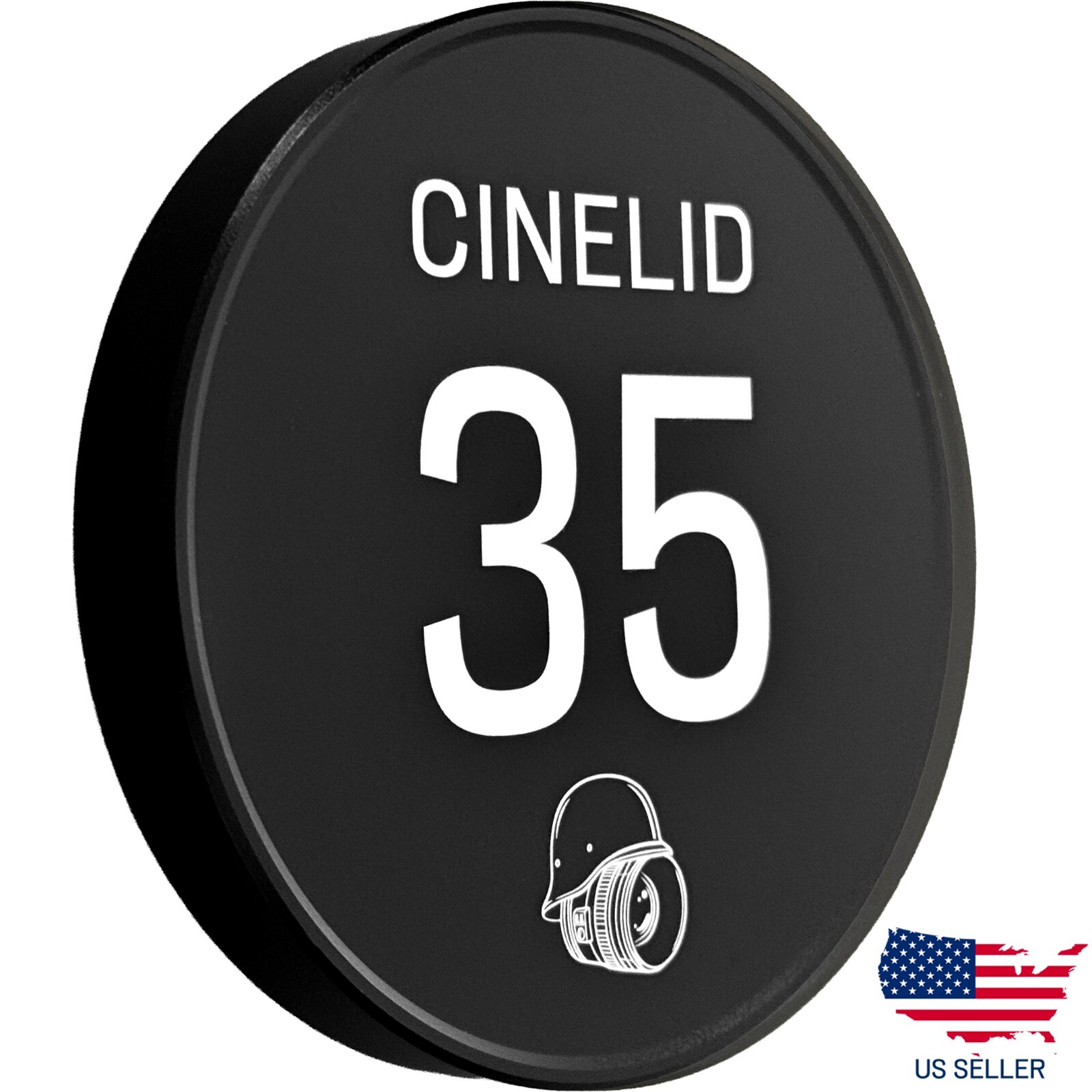 Metal Lens Cap for 80mm O.D. Matte Box Step Up Front Ring CUSTOM LASER ENGRAVED