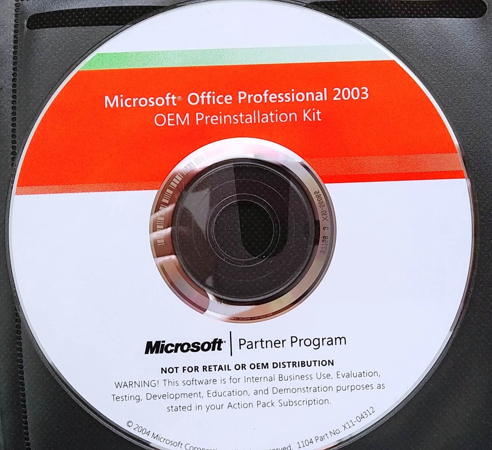 Microsoft Office Professional 2003 Preinstallation Kit CD