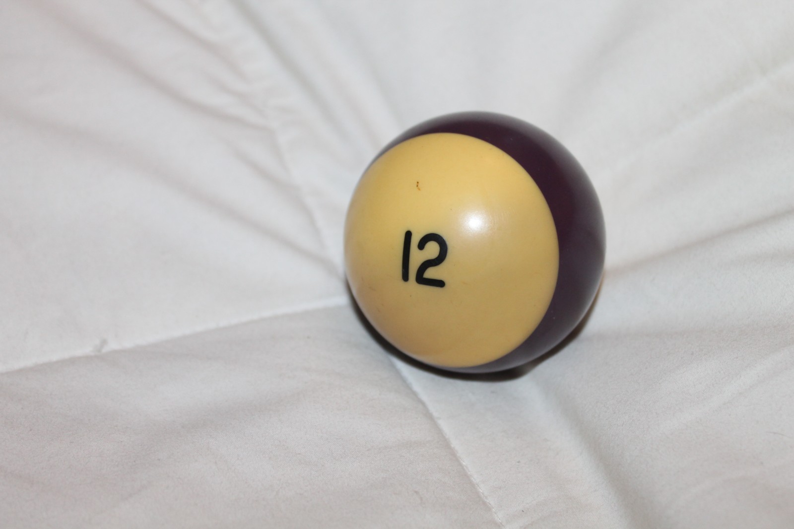 Vintage Pool Table Billiard Ball #12 Striped Replacement Piece