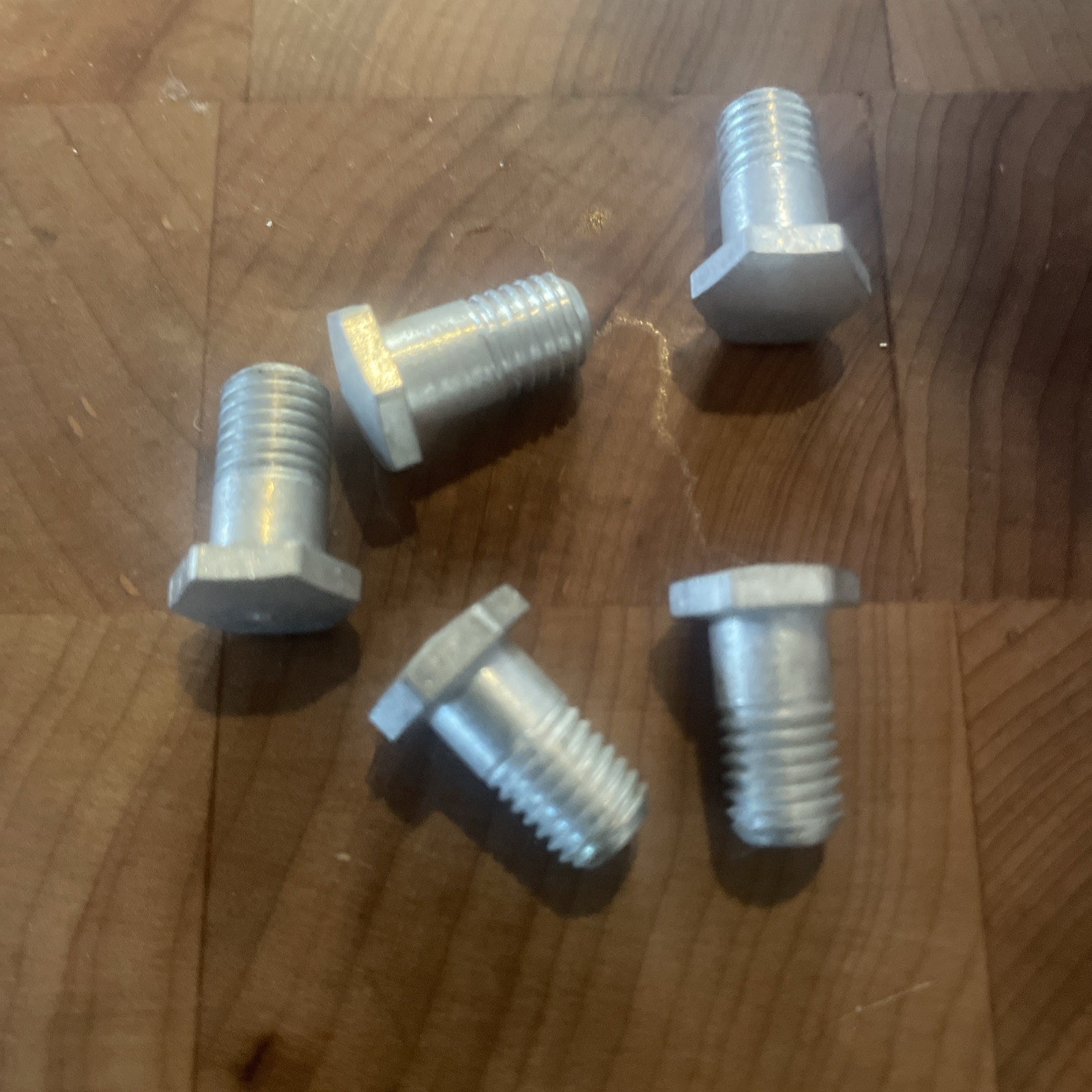 Lot of 5 or 6 Vintage New-Old-Stock Aluminum Chainring Bolts • 7mm.   (NJ)