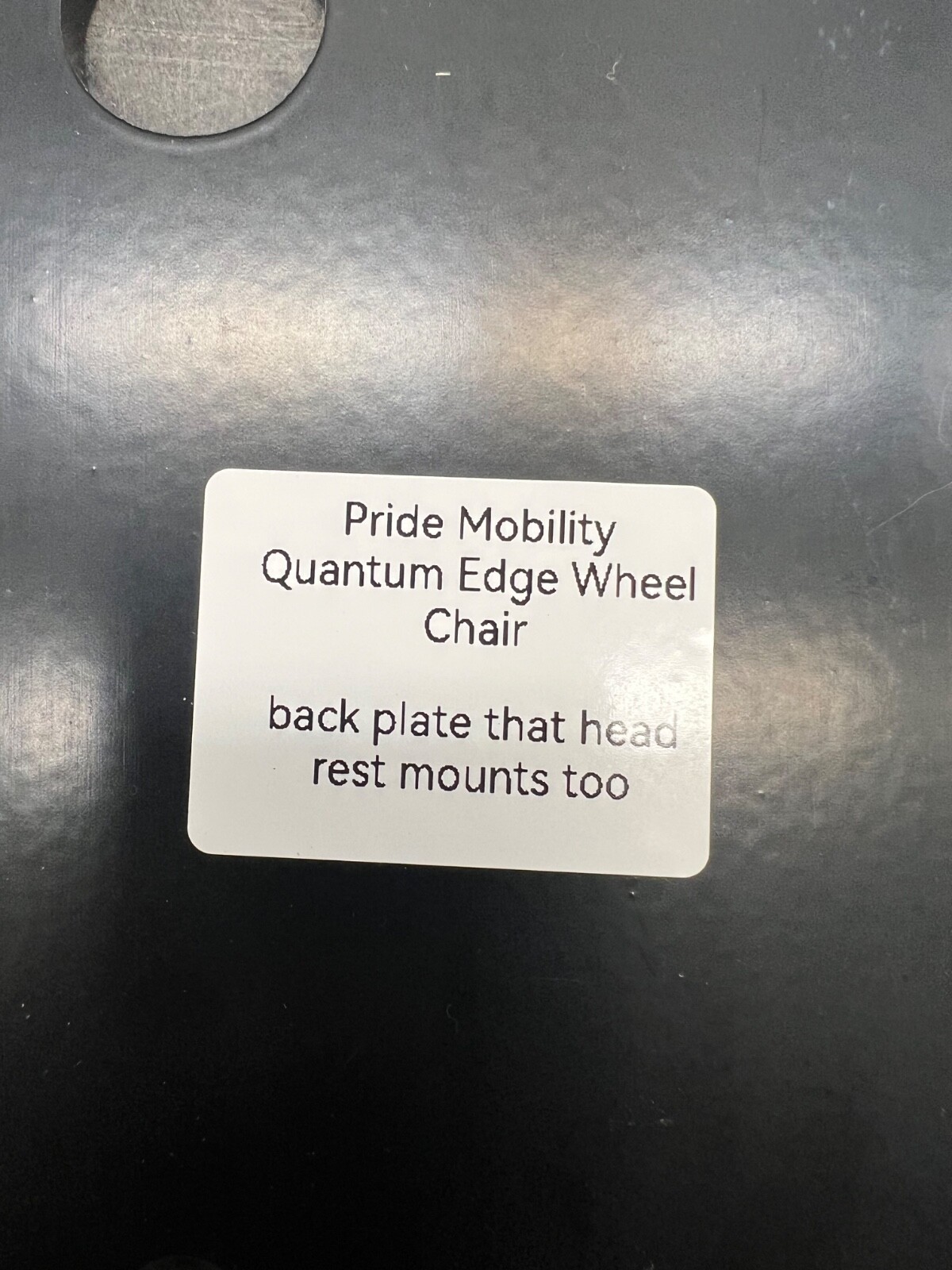 Pride Mobility Quantum Edge Wheelchair Power Scooter Back Plate Head Rest Mount
