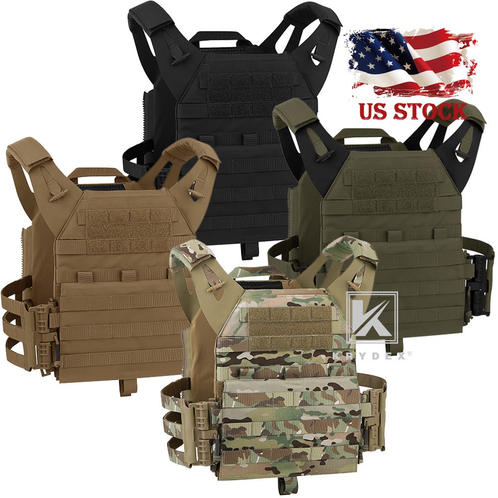 KRYDEX JPC2.0 Tactical Plate Carrier w MOLLE Panel Quick Release Vest Camouflage