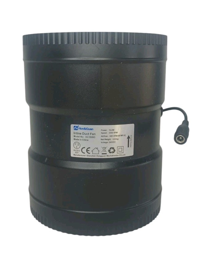 Hon&Guan 6" Duct Fan High Efficiency Inline Fan Mixed Flow Ventilation System