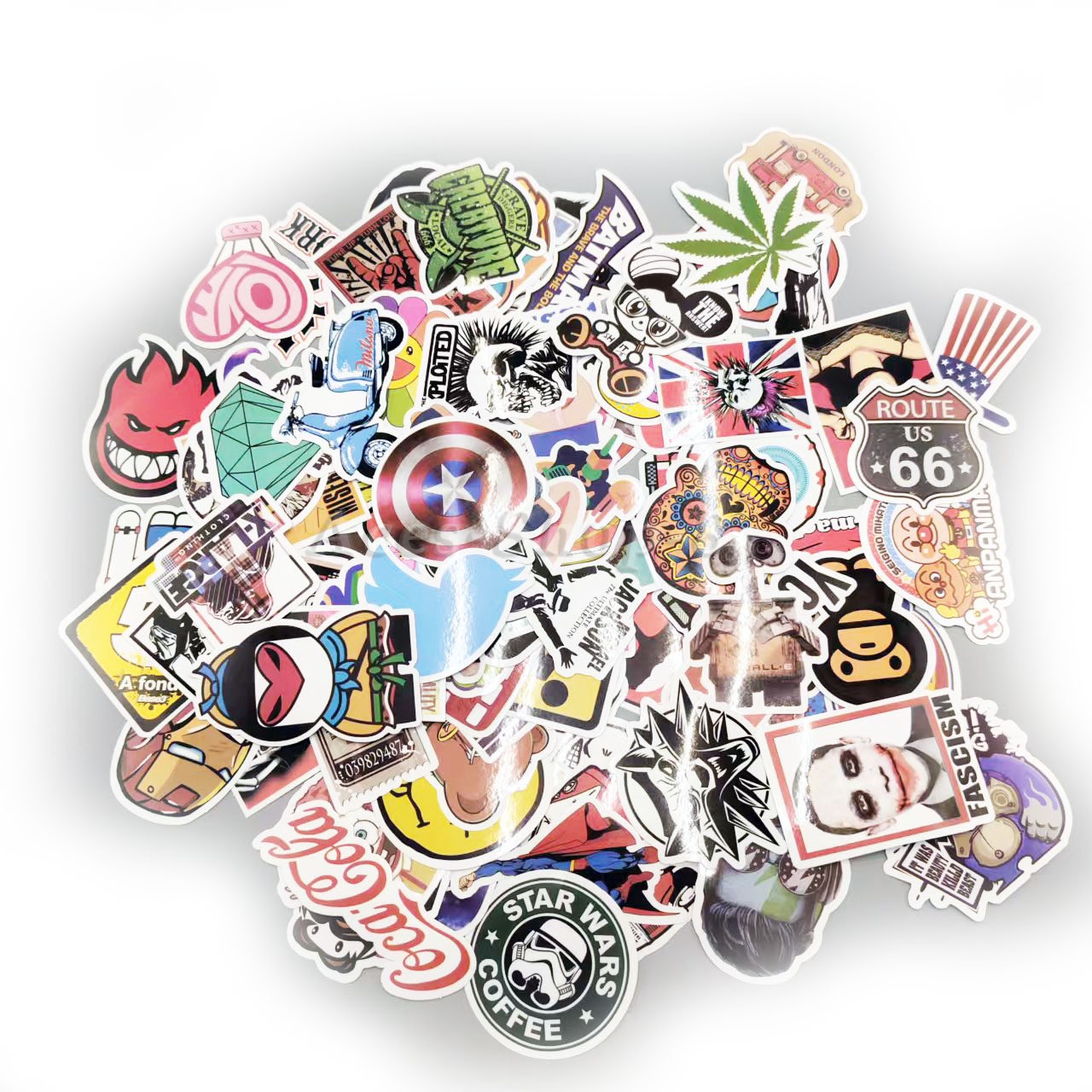 NEW 100 Skateboard Stickers Vinyl Laptop Luggage Decals Dope Sticker Lot Bomb US