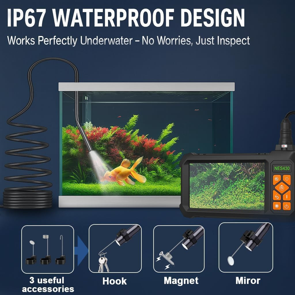 Industrial Endoscope Borescope Camera for Pipe Sewer Drain Plumbing Inspect