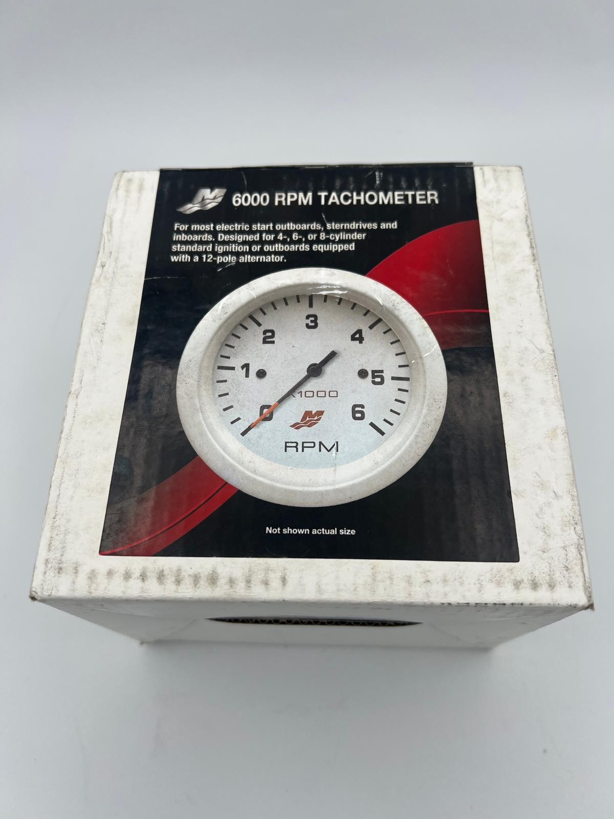 Mercury Marine Oem Analog Gauge White Tachometer 6000 RPM 79-895283A23