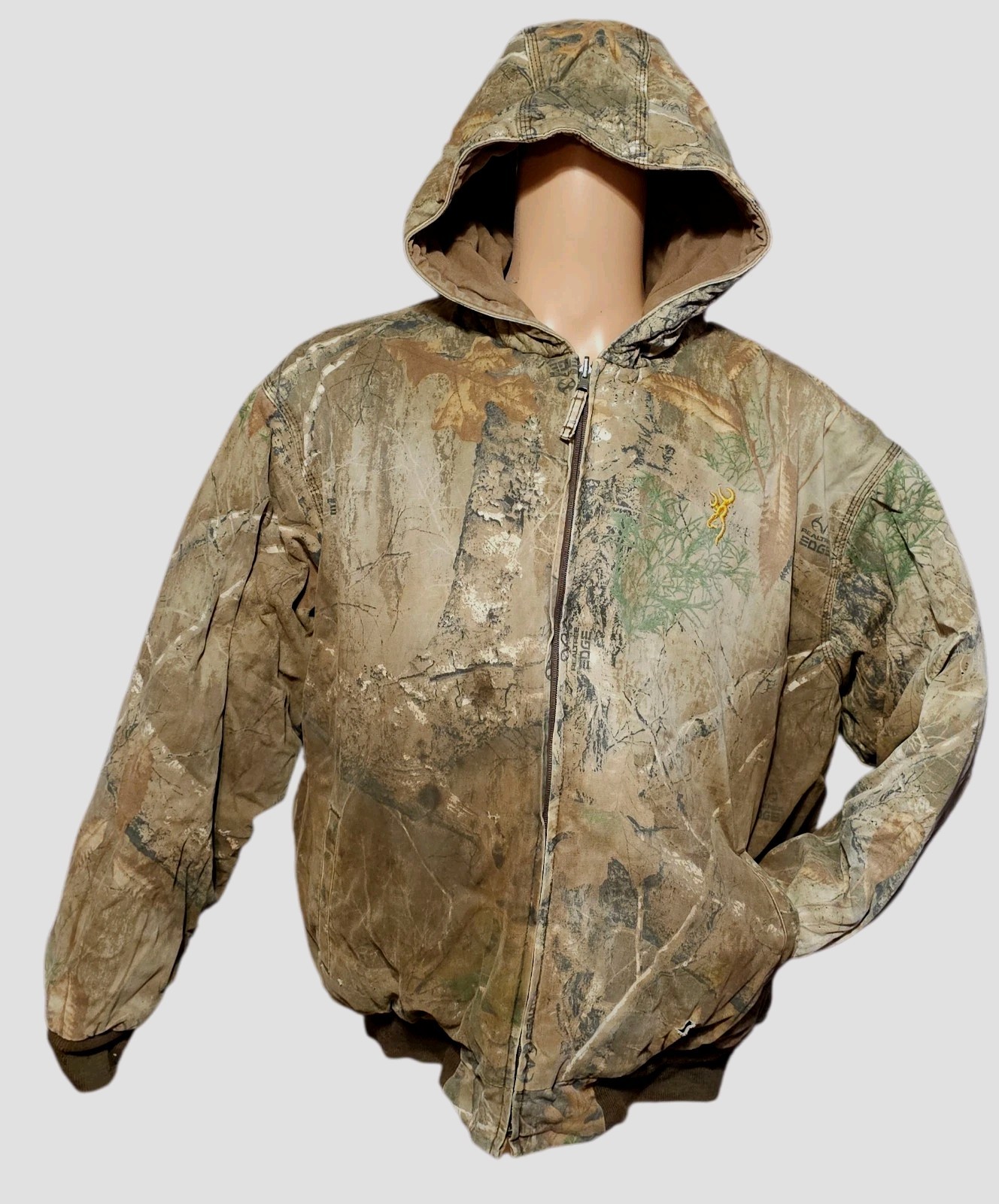 Browning Jacket Realtree Edge Camo Hooded Reversible Hunting Men 3XL Gorpcore