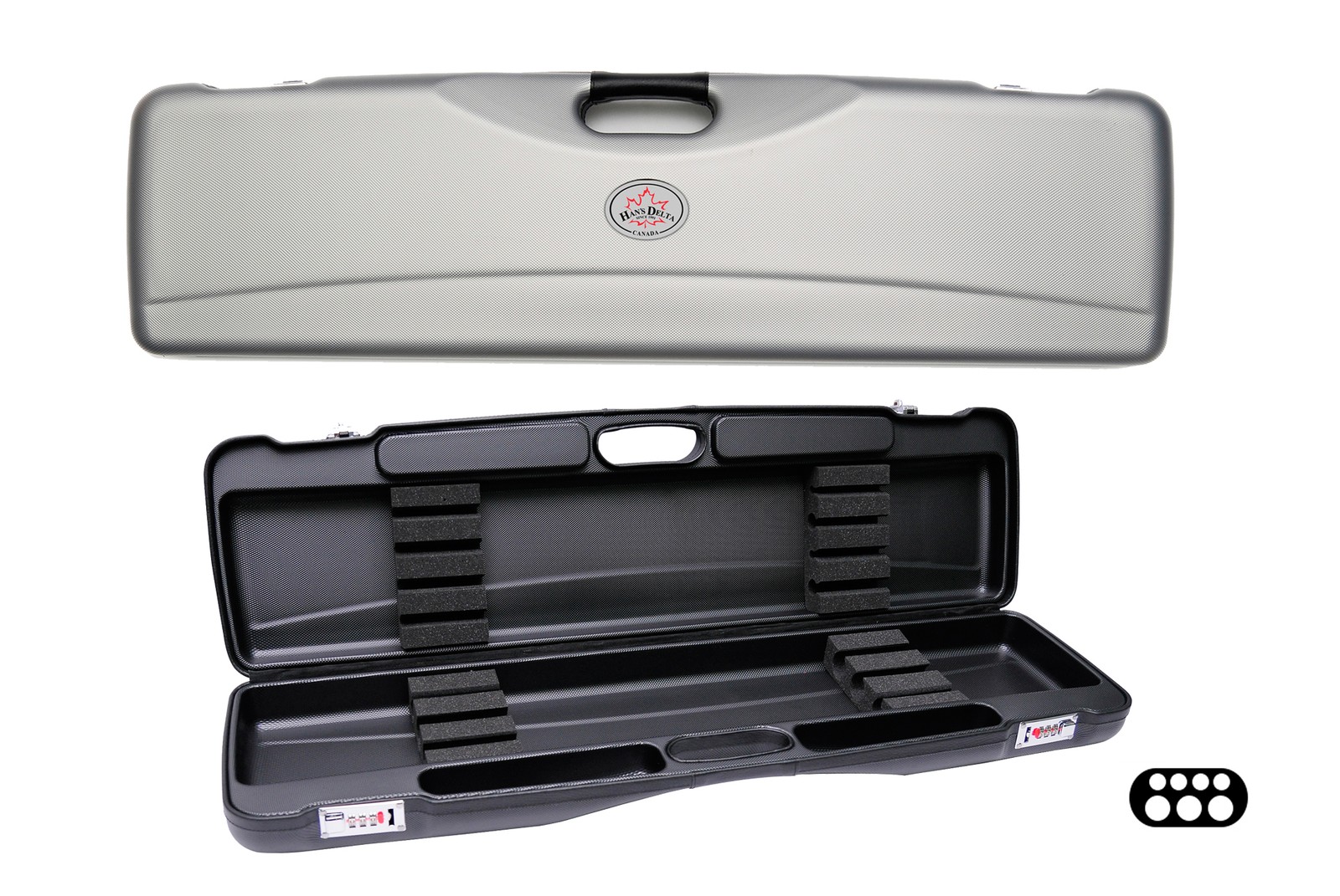 Delta 3x4 SILVER COLUMBIA Case - Hardshell LONGONI NO - Locking Pool Cue Case