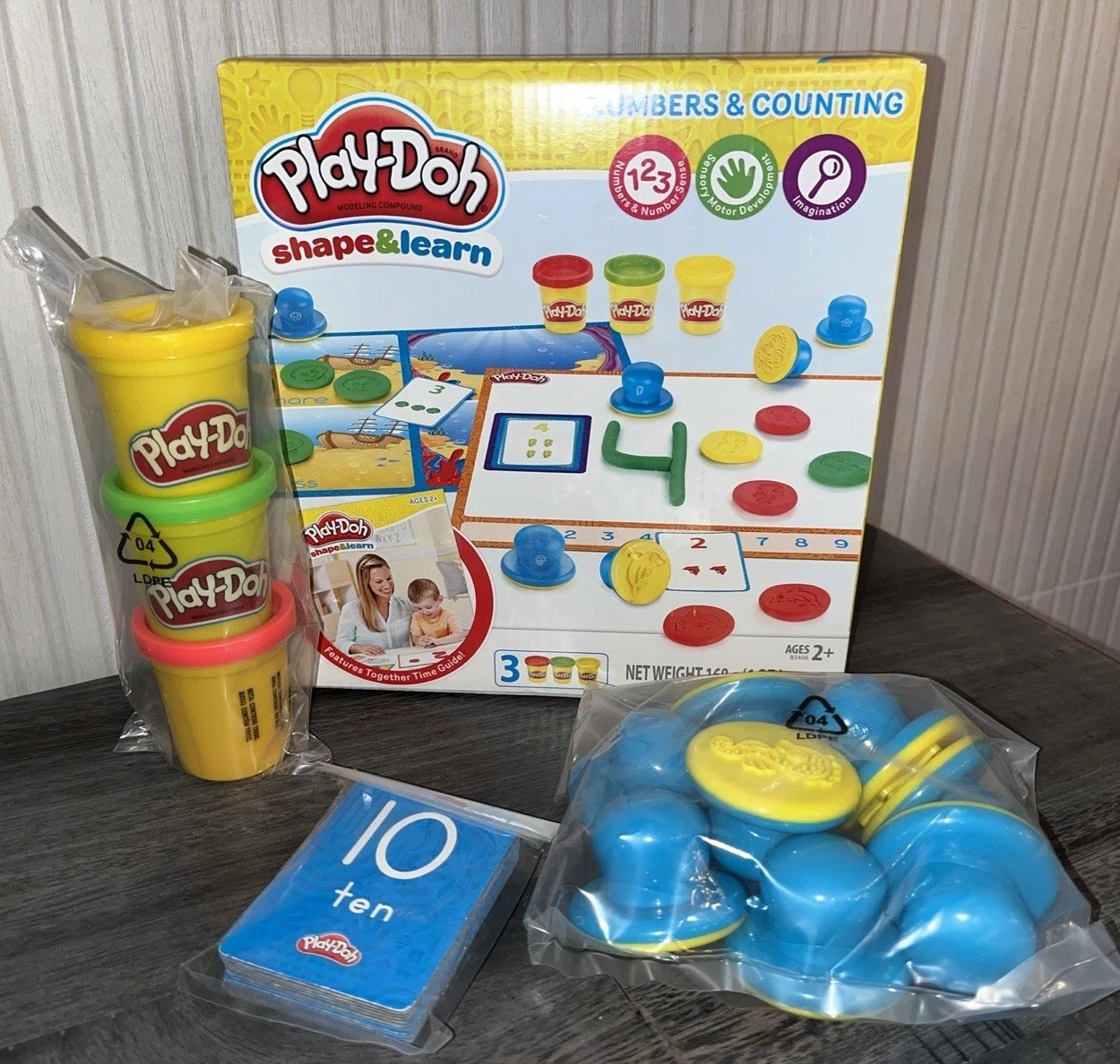Play-Doh Shape & Learn Numbers & Counting Sea Life Ocean Animals Stampers READ