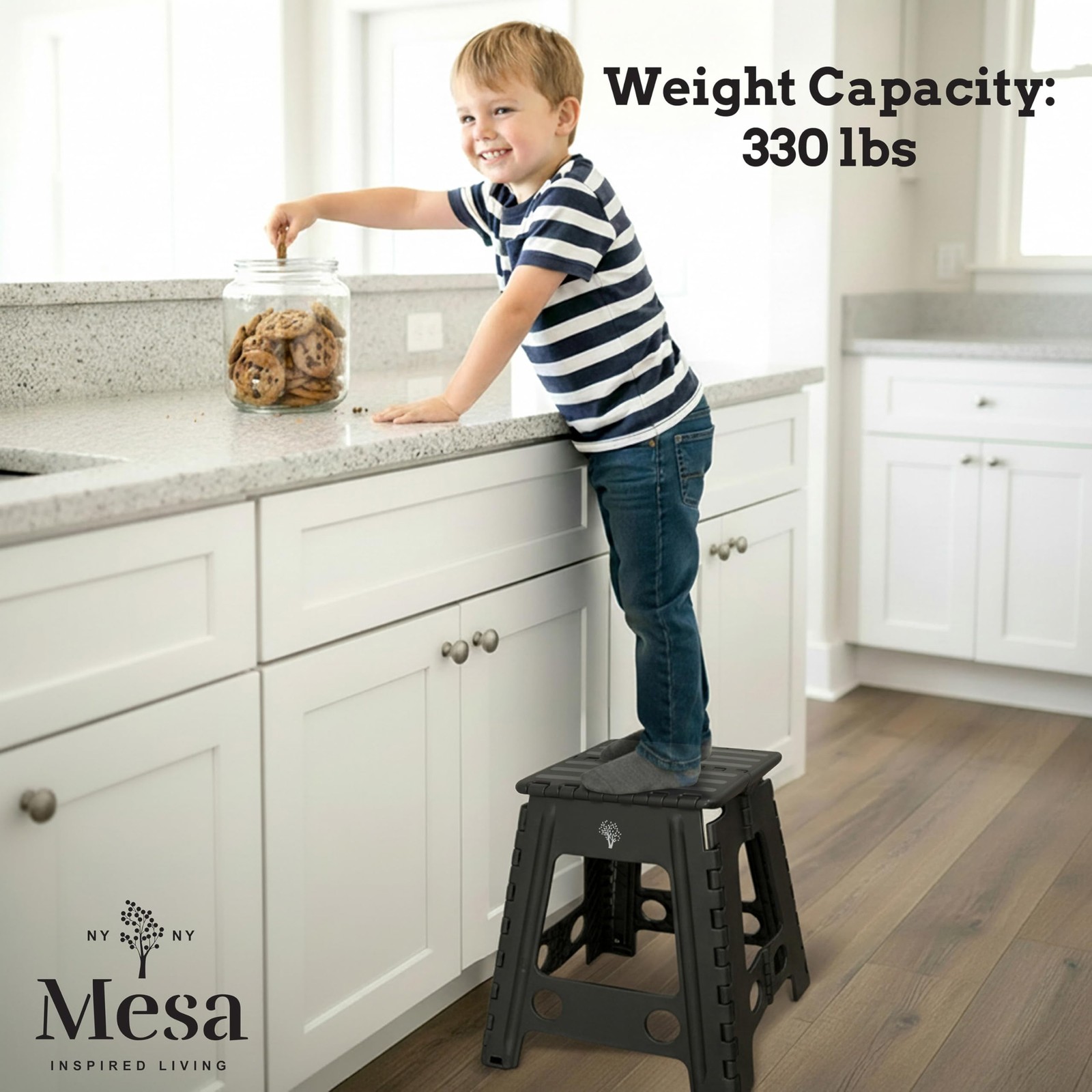 18" Step Stool, Folding Step Stools for Adults, Plastic Foldable Step Stools ...