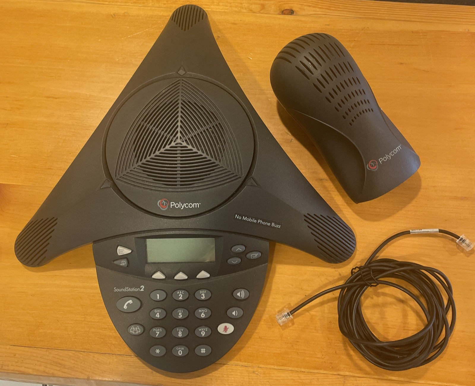 Polycom SoundStation2 2201-16200-601 w/ Wall Module 2201-16020-601, Cable