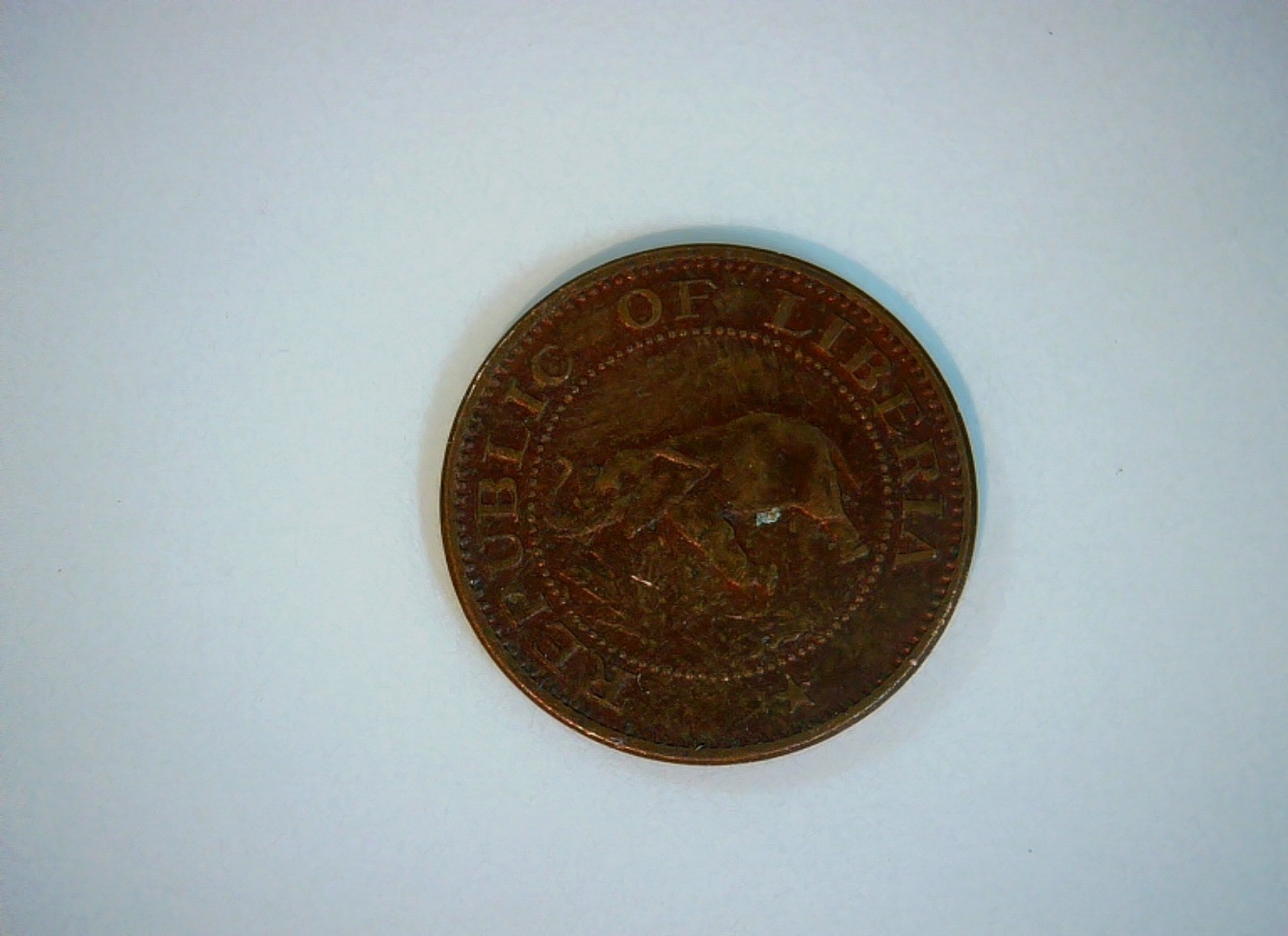 Liberia 1960 1 Cent Liberia 1 Cent (S.S. Mayflower / Republic of Liberia) Coin