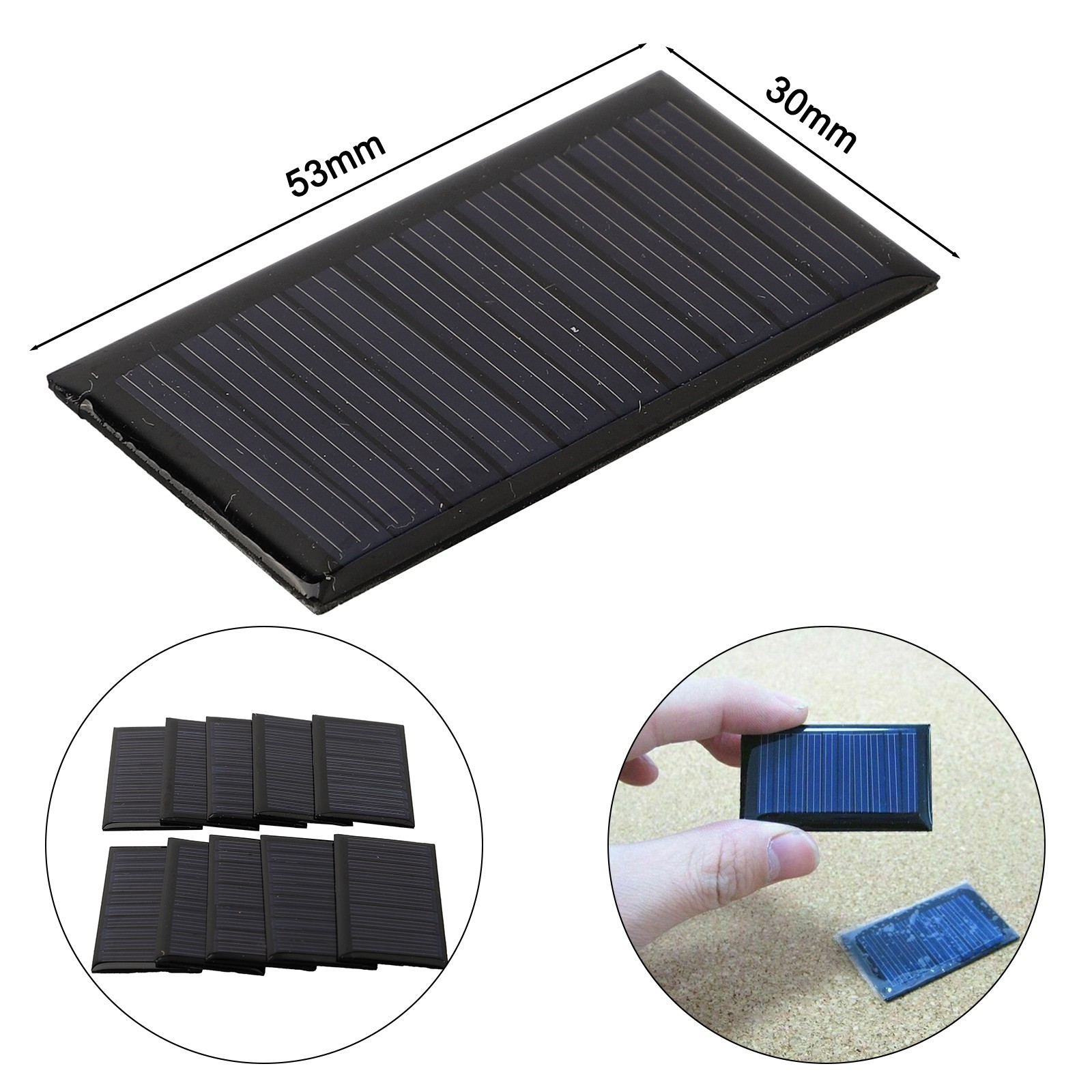 10Pcs Small Solar Panels Kit 5V 30mA for DIY Electronics Projects