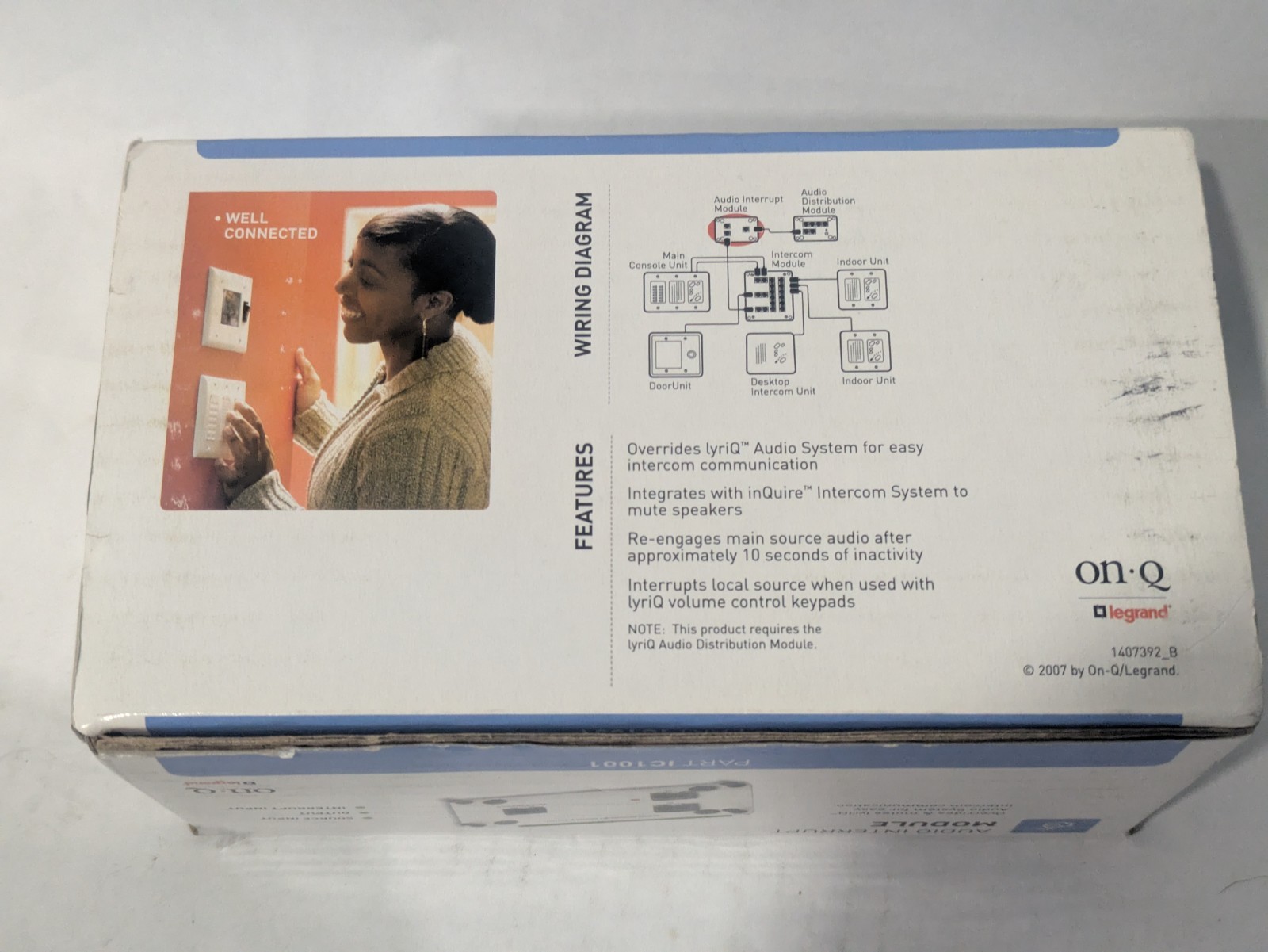 NEW On-Q Legrand lyriQ Audio Interrupt Module IC1001 Open Box Complete