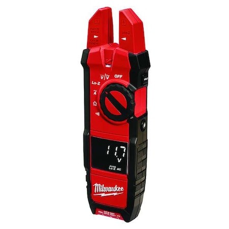 Milwaukee Tool 2205-20 Digital Clamp Meter, Reverse Black Lcd, 200 A, 0.6 In