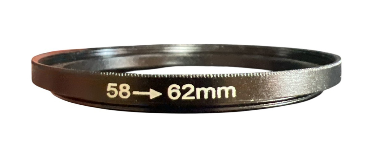 58-62mm Step-Up Ring Adapter- Metal Filter Thread Converter for DSLR Cameras