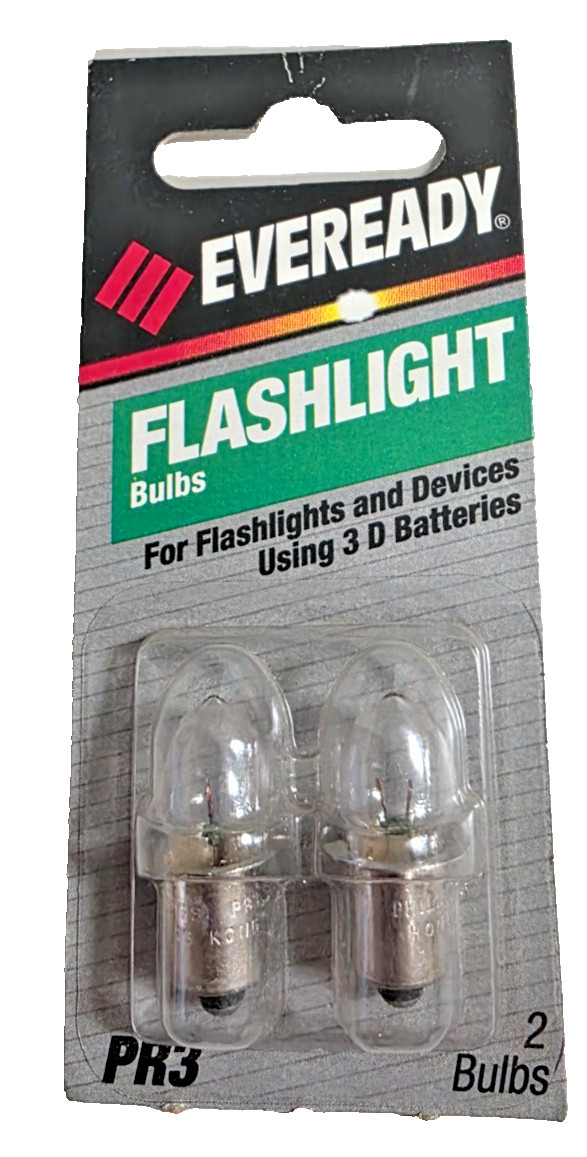 Eveready Flashlight Bulbs PR3 2 Pack For Flashlights Using 3D Batteries