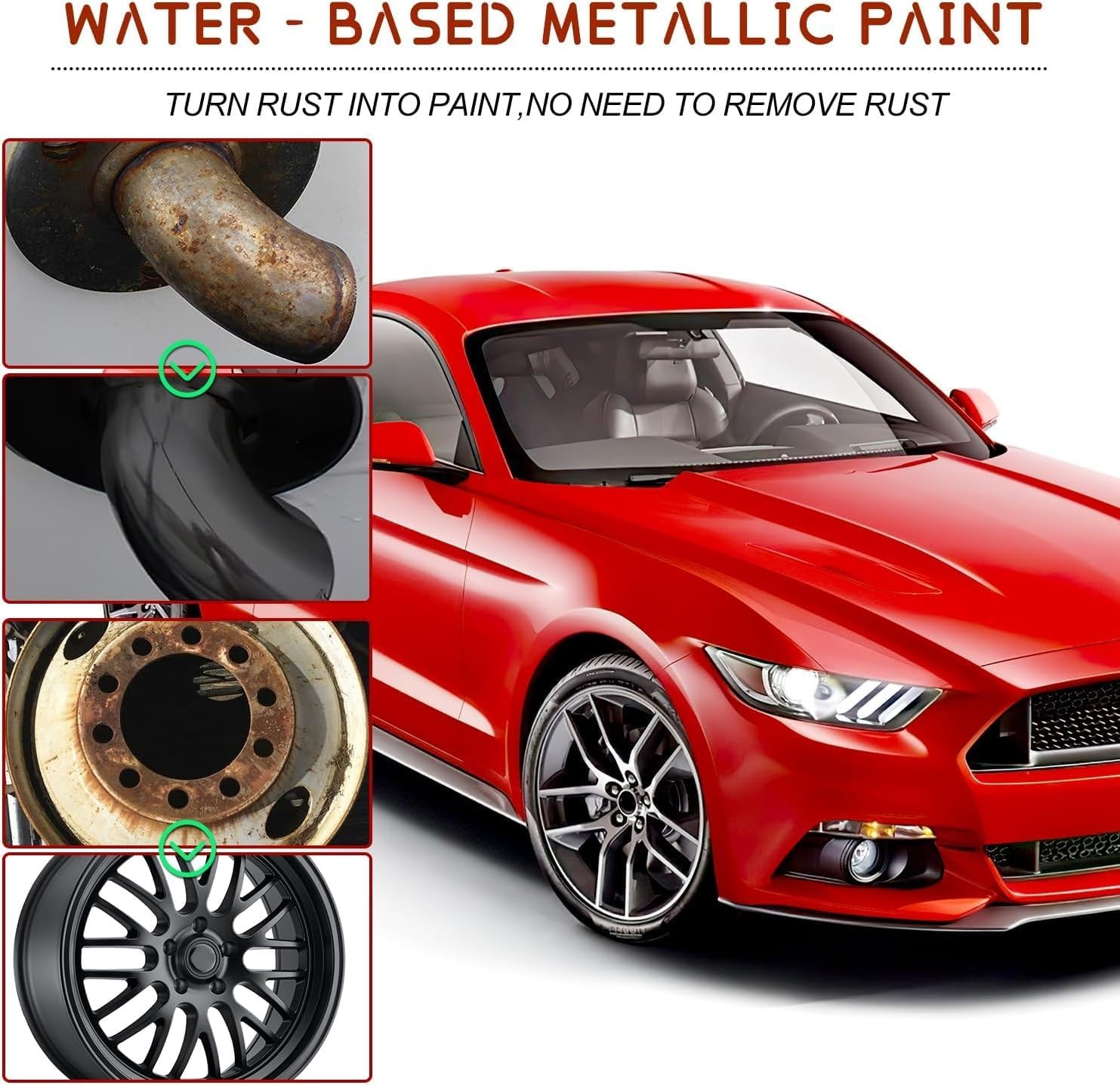 Rust Conversion Agent 300g, Multi-Functional Anti-Rust Paint, Black