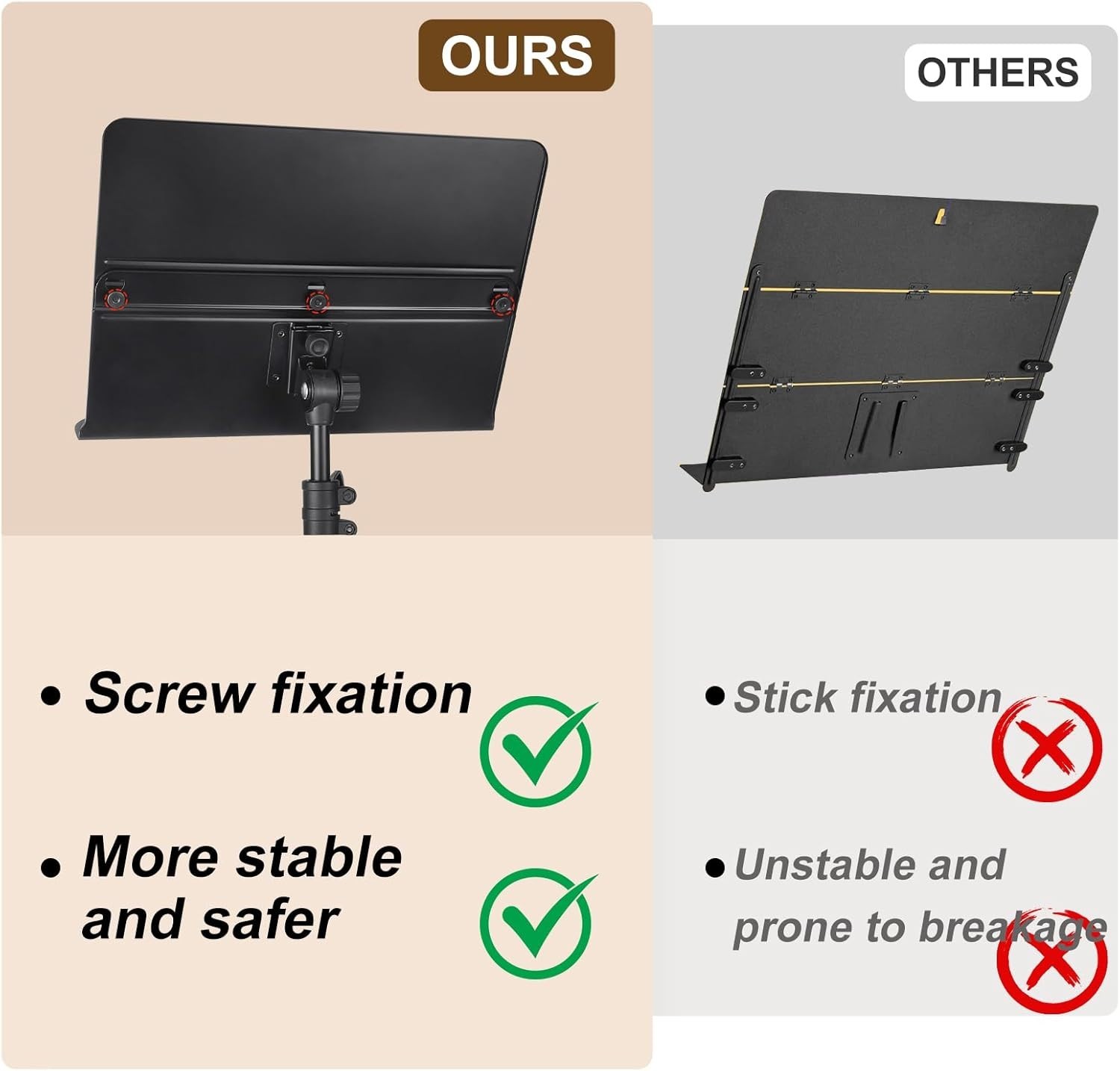 Portable Adjustable Folding Music Stand with Carrying Bag - Ideal for Musicians