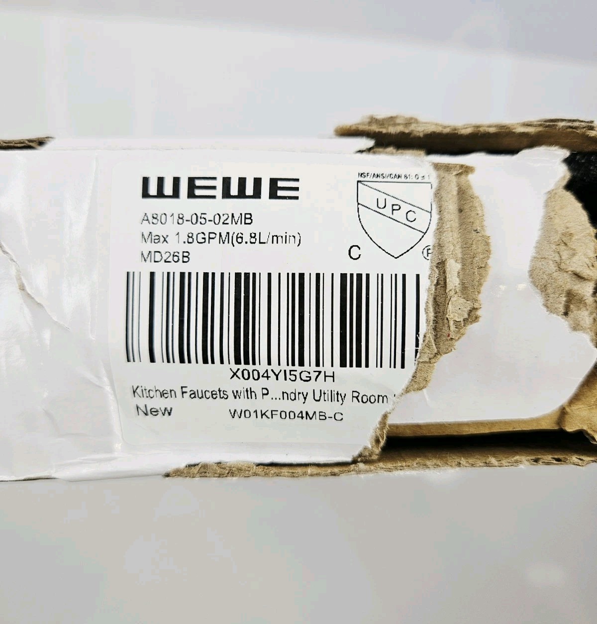 WeWe Single Handle Pulldown Kitchen Faucet Sprayer Black Finish A8018-05-02