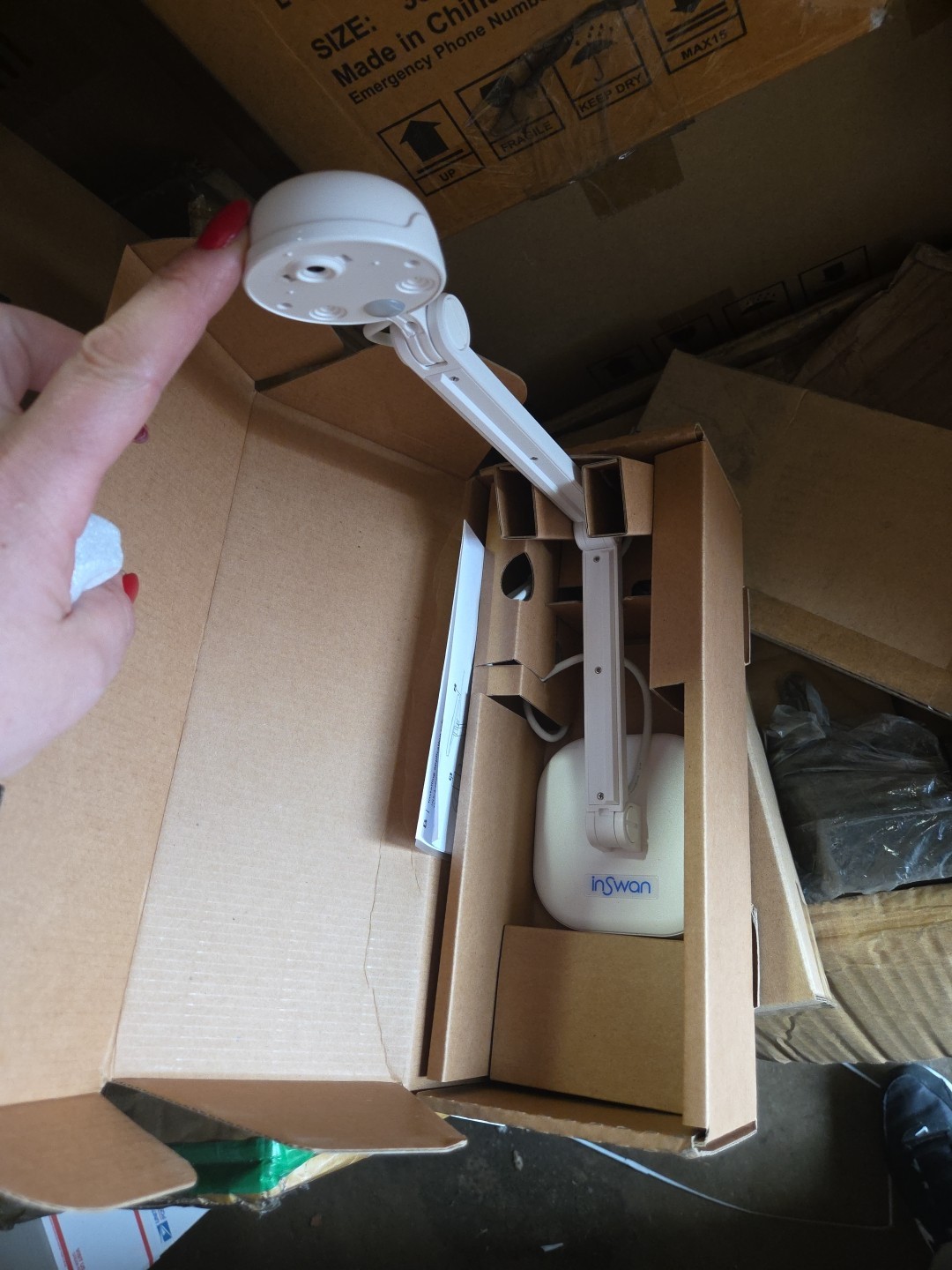 INSWAN INS-1 Tiny 8MP USB Document Camera with Auto-Focus and LED Supplemental