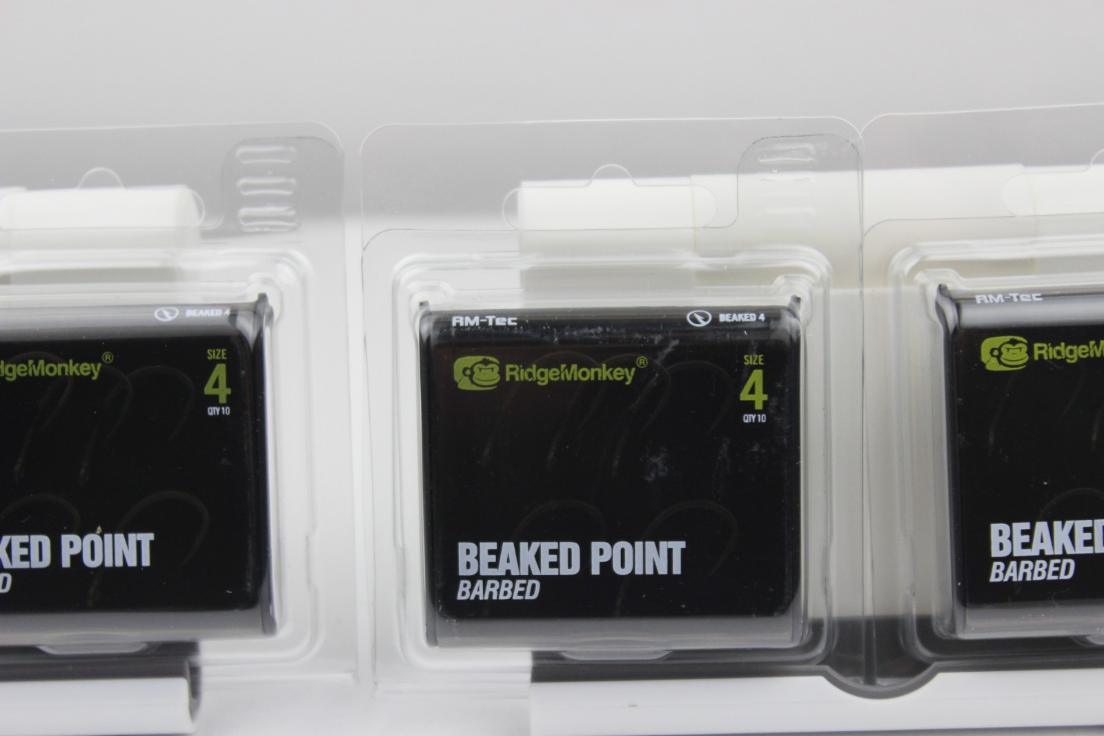 RidgeMonkey RM-Tec beaked point barbed Hooks 3x 4 1x 6
